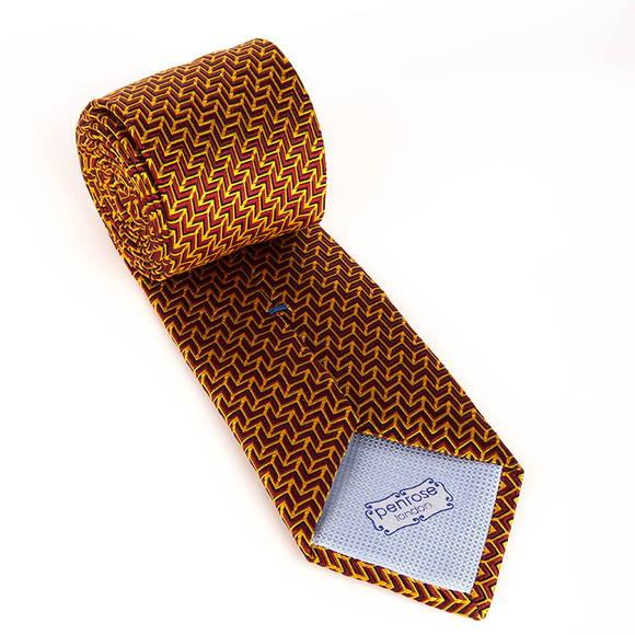 PENROSE GOLD PAISLEY TIE | MENS - Picture 2 of 4
